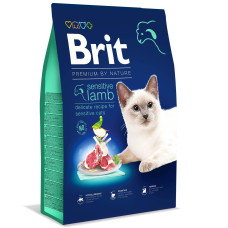 Сухий корм для котів із чутливим травленням Brit Premium by Nature Cat Sensitive 8 кг - ягня
