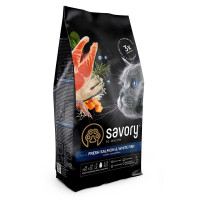 Savory Hair and Skin Care сухий корм для котів 2 кг - лосось та біла риба