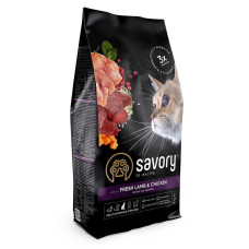 Savory Steril Fresh Adult сухий корм для котів 2 кг - ягня та курка