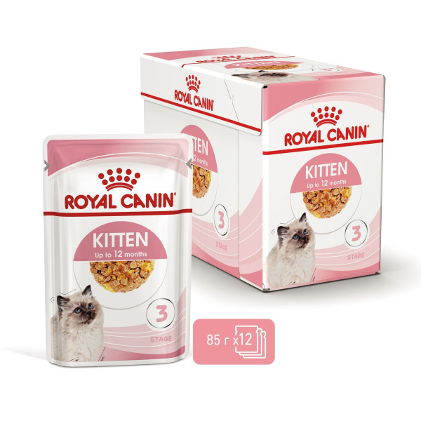 Вологий корм для кошенят Royal Canin Kitten Gravy pouch 85 г (1 упак 12 шт) Royal Canin – купити зі знижкою %