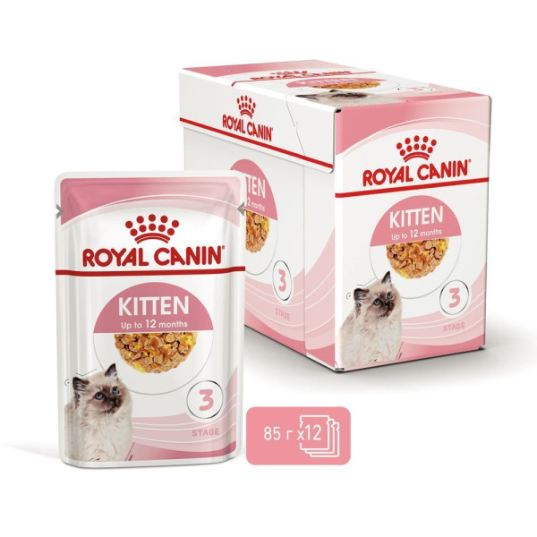 Вологий корм для кошенят Royal Canin Kitten Gravy pouch 85 г (1 упак 12 шт) Royal Canin – купити зі знижкою %