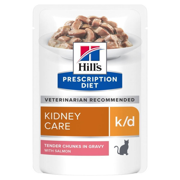 Влажный корм для кошек Hill's Prescription Diet Kidney Care k/d 85 г лосось(1 упаковка 12 шт) Hills – купить со скидкой