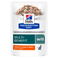 Влажный корм для кошек Hill's Prescription Diet Multi-Benefit w/d pouch 85 г(1 упаковка 12 шт)