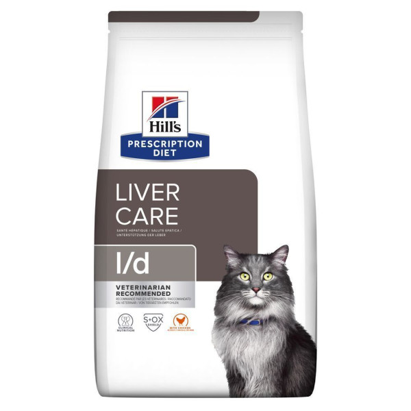 Сухой корм для кошек Hill's Prescription Diet l/d 1,5 кг - курица Hills – купить со скидкой