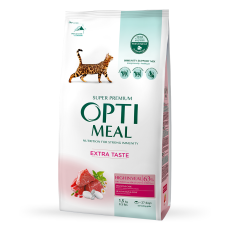 Сухий корм для дорослих котів Optimeal Adult Cat High in Veal 1,5 кг (телятина)