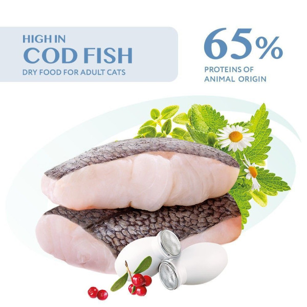 Сухий корм для дорослих котів Optimeal Adult Cat Cod Fish 1,5 кг Optimeal – купити зі знижкою %
