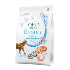 Сухий корм для котів Optimeal Beauty Podium Shiny Coat & Dental Care 1.5 кг - морепродукти