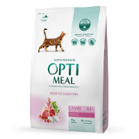 Сухий корм для котів з чутливим травленням Optimeal 4 кг - ягня