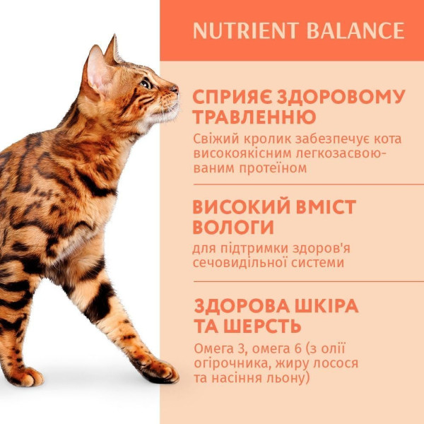 Вологий корм для дорослих котів Optimeal (12шт упаковка)(кролик) Optimeal – купити зі знижкою %