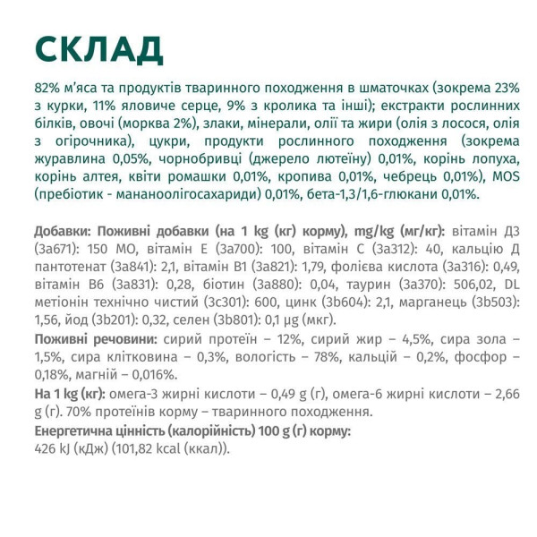 Вологий корм для котів Optimeal pouch (12 шт упаковка) - кроликом у морквяному желе Optimeal – купити зі знижкою %