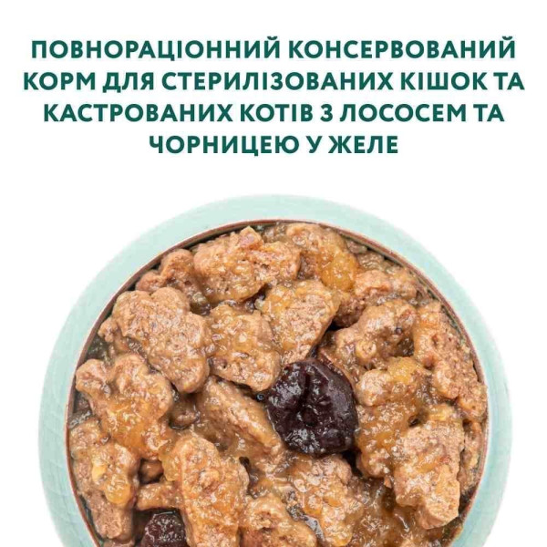 Вологий корм для котів OptimealSterilised Adult pouch (12шт упаковка) - лосось та чорниця Optimeal – купити зі знижкою %