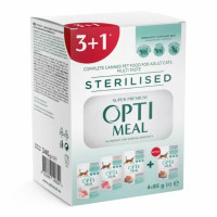 Набір 3+1 вологий корм для котів Optimeal Multi Taste Sterilised 340 г - асорті