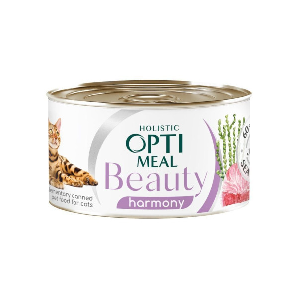 Вологий корм для котів Optimeal Beauty Harmony 70 г (тунець) Optimeal Beauty – купити зі знижкою %