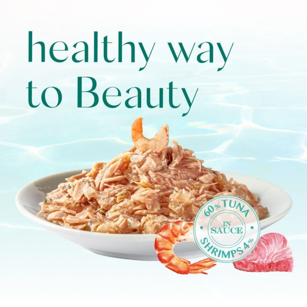 Вологий корм для котів Optimeal Beauty Fitness 70 г (тунець з креветками) Optimeal Beauty – купити зі знижкою %