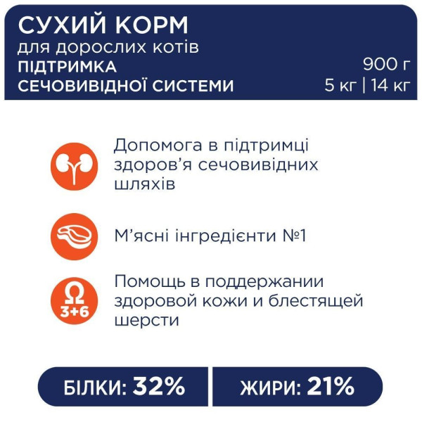 Сухий корм для дорослих котів при захворюваннях сечовивідних шляхів Club 4 Paws Premium Urinary 14 кг - курка Club 4 Paws – купити зі знижкою %