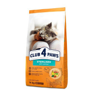 Сухой корм для стерилизованных кошек Club 4 Paws Premium 14 кг - лосось