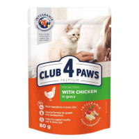 Вологий корм для кошенят Club 4 Paws Premium (24 шт упаковка) (курка)