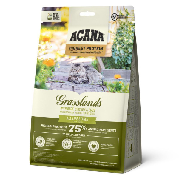 Acana Grasslands сухий корм для котів 4,5 кг - качка, курка та яйця Acana – купити зі знижкою %