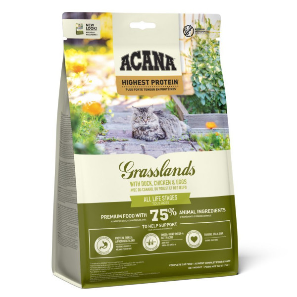 Acana Grasslands сухий корм для котів 4,5 кг - качка, курка та яйця Acana – купити зі знижкою %