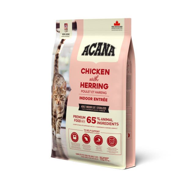 Acana Indoor Entree cухий корм для котів 1.8 кг - курка та оселедець Acana – купити зі знижкою %