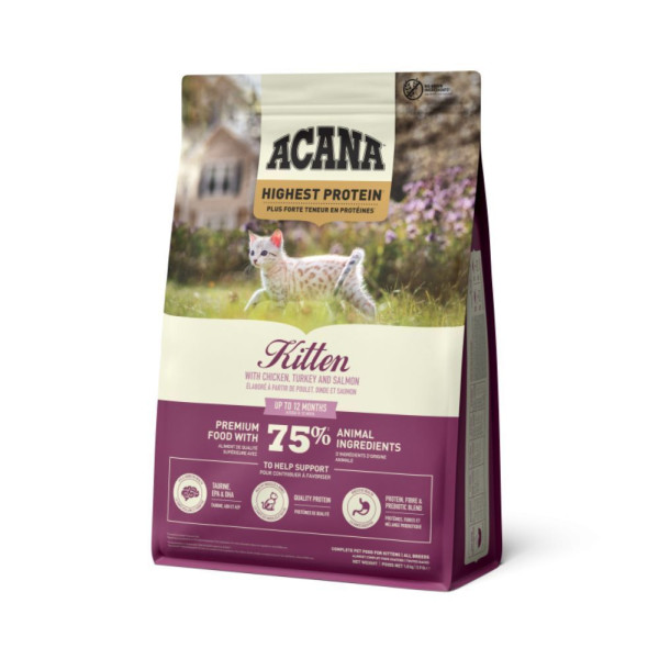 Сухий корм для кошенят Acana Highest Protein Kitten 1,8 кг - асорті Acana – купити зі знижкою %