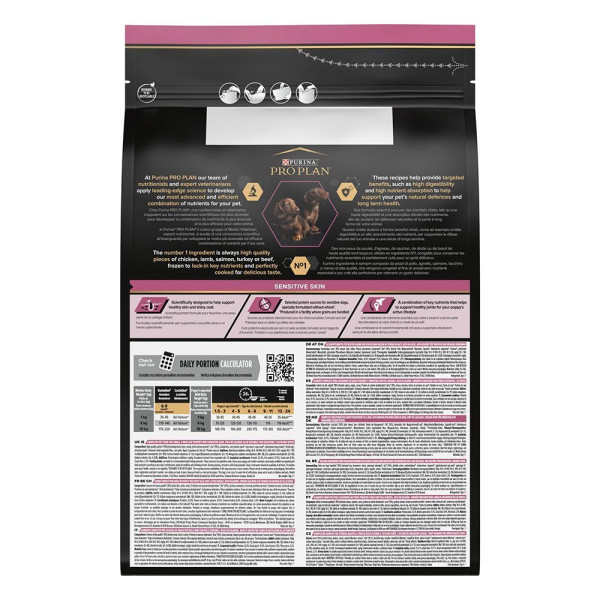 Сухой корм для щенковPro Plan Small and Mini Puppy Sensitive Skin 3 кг - лосось Pro Plan – купить со скидкой