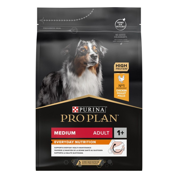 Сухой корм для собак Pro Plan Adult Medium 3 кг - курица Pro Plan – купить со скидкой