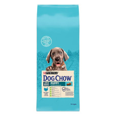 Сухий корм для цуценят та молодих собак великих порід Dog Chow Puppy Large Breed Turkey 14 кг (індичка)