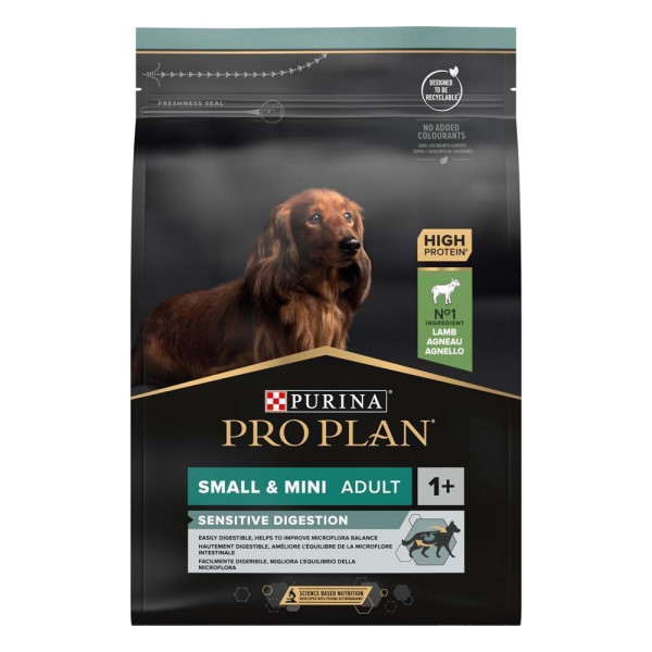Сухой корм для собак Pro Plan Adult Small & Mini Sensitive Digestion 7 кг - ягнёнок Pro Plan – купить со скидкой