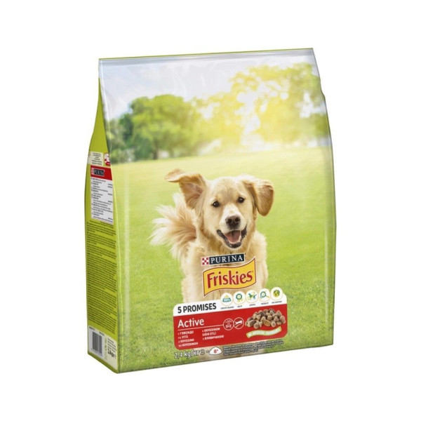 Сухий корм для собак Friskies Active 2,4 кг - яловичина Friskies – купити зі знижкою %