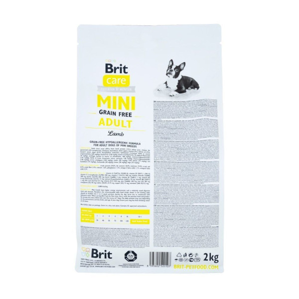 Brit Care Grain Free Mini Adult сухий корм для собак 2 кг - ягня Brit Care – купити зі знижкою %