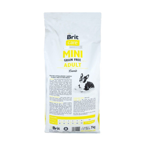 Brit Care Grain Free Mini Adult сухий корм для собак 7 кг - ягня Brit Care – купити зі знижкою %