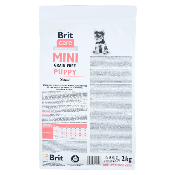 Brit Care Mini GF Puppy сухий корм для цуценят 2 кг - ягня Brit Care – купити зі знижкою %