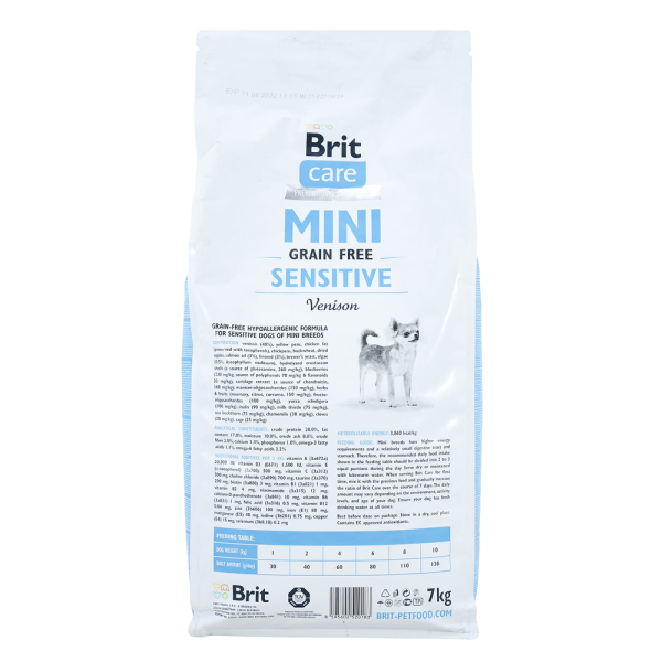 Brit Care Mini GF Sensitive сухий корм для собак 7 кг - оленина Brit Care – купити зі знижкою %