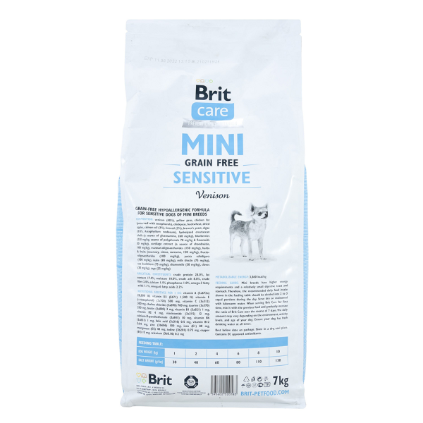 Brit Care Mini GF Sensitive сухий корм для собак 7 кг - оленина Brit Care – купити зі знижкою %