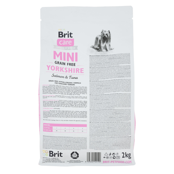 Brit Care Mini GF Yorkshire сухий корм для собак 2 кг - лосось та тунець Brit Care – купити зі знижкою %