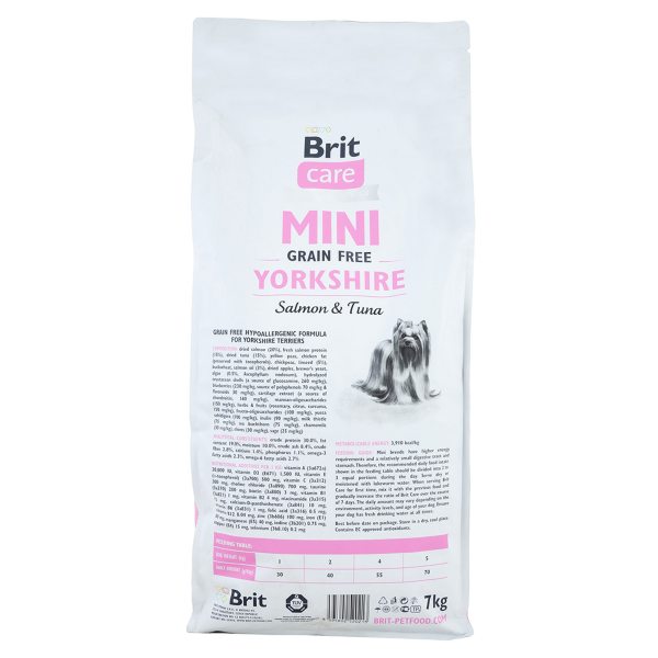 Brit Care Mini GF Yorkshire сухий корм для собак 7 кг - лосось та тунець Brit Care – купити зі знижкою %