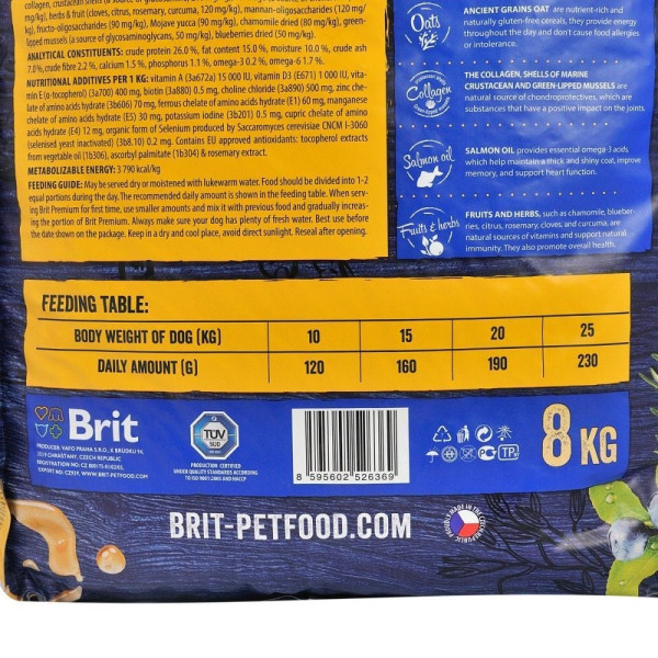 Brit Premium Dog Adult M сухий корм для собак 8 кг - курка Brit Premium – купити зі знижкою %