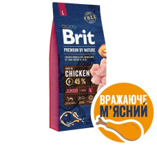 Brit Premium Dog Junior L сухий корм для цуценят 15 кг – курка