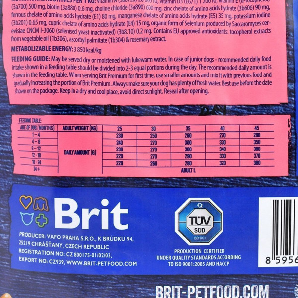 Brit Premium Dog Junior L сухий корм для цуценят 15 кг – курка Brit Premium – купити зі знижкою %