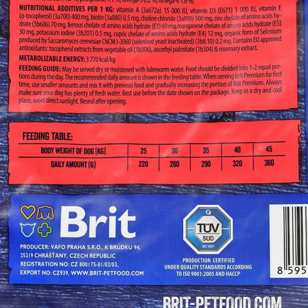 Brit Premium Dog Adult L сухий корм для собак 15 кг - курка Brit Premium – купити зі знижкою %