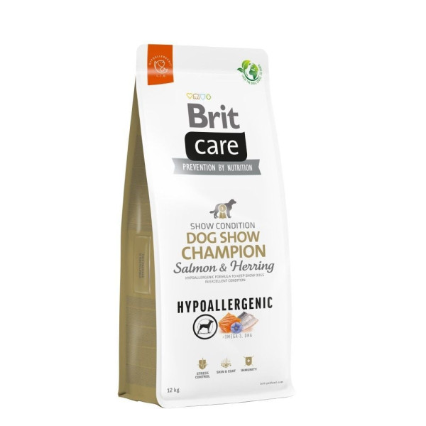 Brit Care Hypoallergenic Dog Show Champion сухий для собак 12 кг - лосось та оселедець Brit Care – купити зі знижкою %