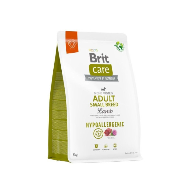 Brit Care Hypoallergenic Adult Small Breed сухий корм для собак 3 кг - ягня Brit Care – купить со скидкой