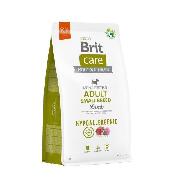 Brit Care Hypoallergenic Adult Small Breed сухий корм для собак 7 кг - ягня Brit Care – купити зі знижкою %
