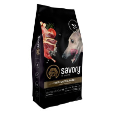 Savory All Breed сухий корм для собак 12 кг - кролик та качка