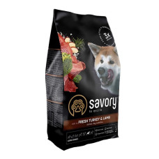 Savory Large Breed сухий корм для собак 3 кг - індичка та ягня