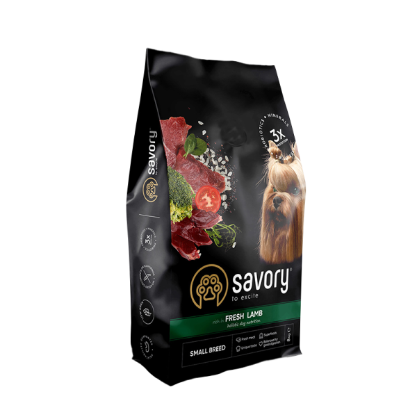 Savory Small Breed сухий корм для собак 8 кг - ягня Savory – купити зі знижкою %