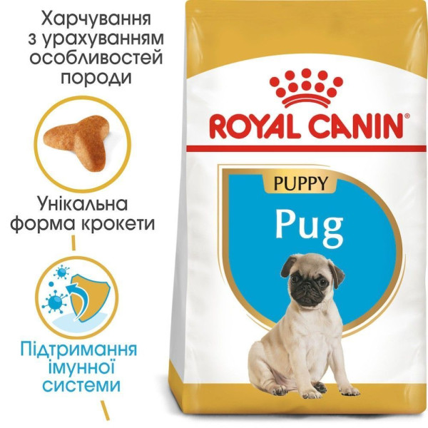 Сухий корм для цуценят Royal Canin Pug Puppy 1,5 кг Royal Canin – купити зі знижкою %