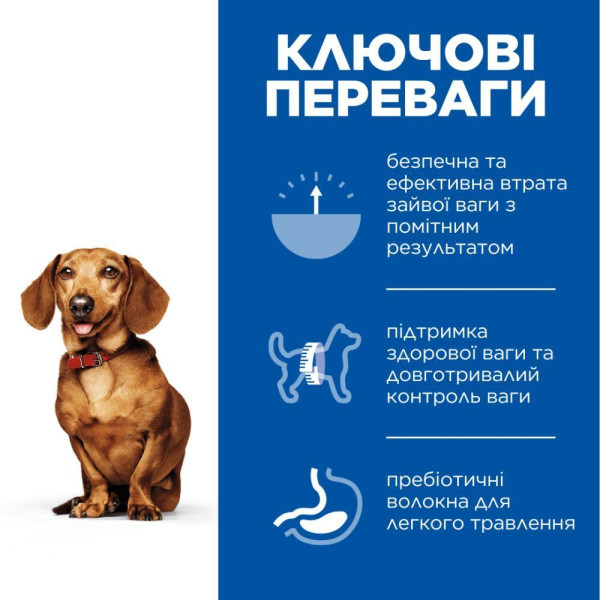 Сухой корм для собак Hill’s Science Plan Perfect Weight Small&Mini Adult 1,5 кг - курица Hills – купить со скидкой