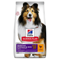 Сухой корм для собак Hill’s Science Plan Sensitive Stomach&Skin Medium Breed Adult 14 кг - курица